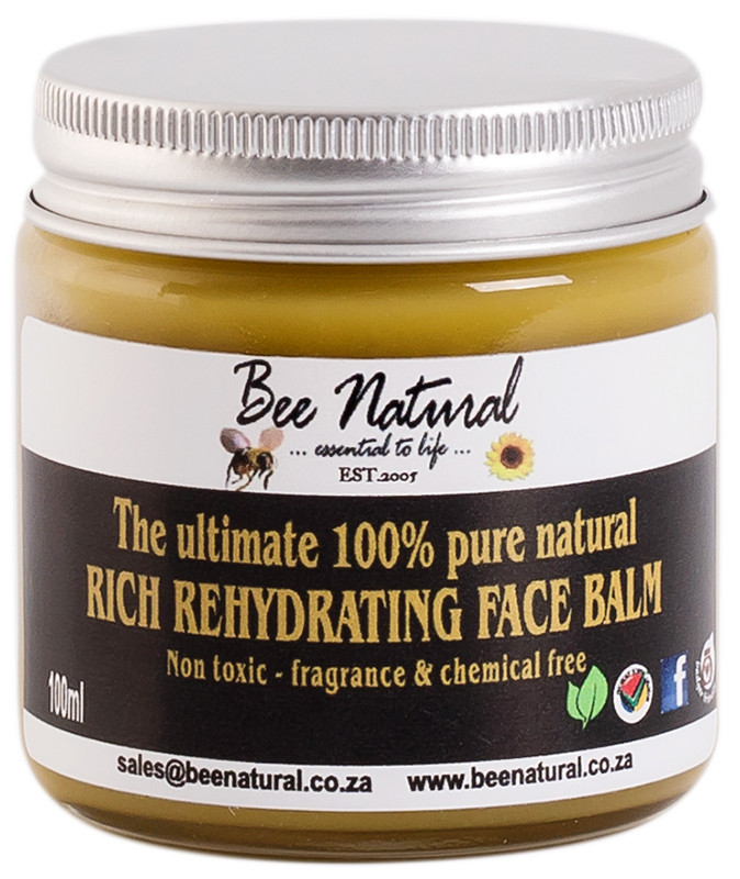 Bee Natural Rich Rehydrating Face Balm front label