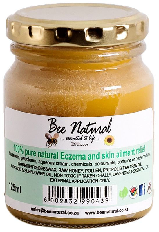 Bee Natural Eczema and Skin Ailment Relief Balm front label